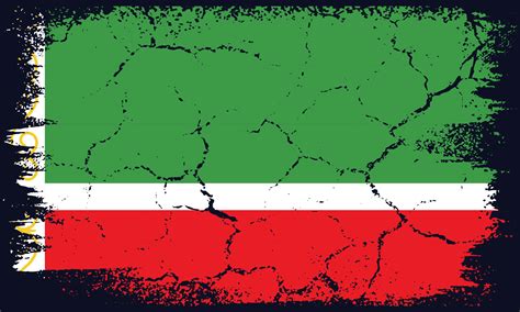 Flat Design Grunge Chechen Republic Flag Background 30522105 Vector Art ...