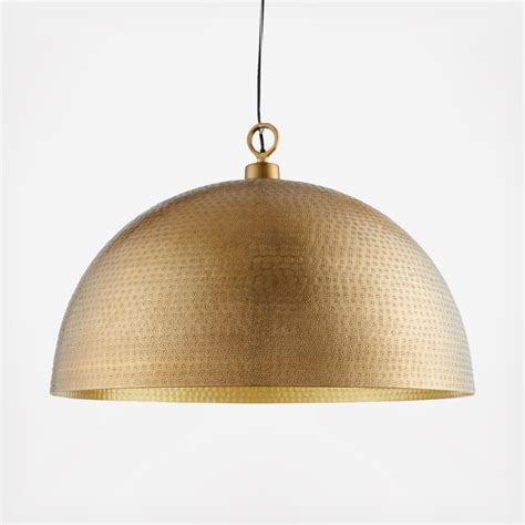 A Hammered Brass Dome Pendant Adds Clean Geometry And Warm Beauty To Any Space Its Brass