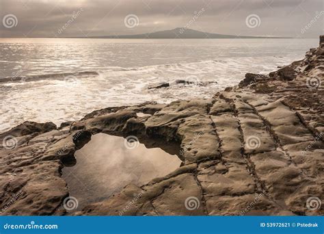 Takapuna beach at sunset stock image. Image of takapuna - 53972621