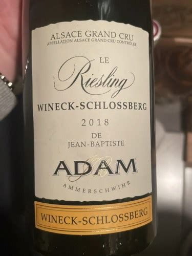 Jean Baptiste Adam Wineck Schlossberg Alsace Grand Cru Riesling Vivino