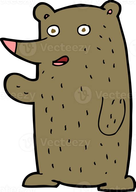 cartoon waving bear 45284646 PNG