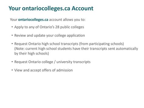 Ontario College Online Application User Guide Ppt Download