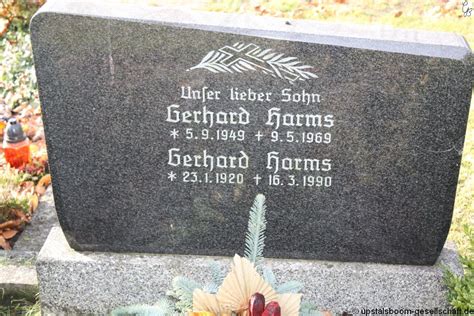 Grab Von Gerhard Harms 05 09 1949 09 05 1969 Friedhof Arle Neuer