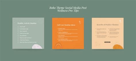 Premium Vector Instagram Templates For Wellness Coach And Therapist