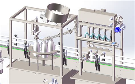 自动灌装封盖机流水线3d模型下载三维模型solidworks模型 制造云 产品模型