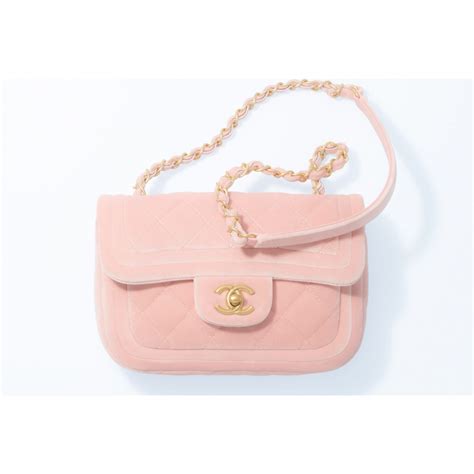 Chanel Mini Flap Bag In Pastel Pink Velvet Now In Singapore