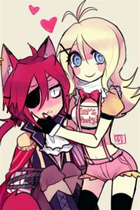 Foxy And Toy Chica Humans Anime Fnaf Fnaf Fnaf Foxy