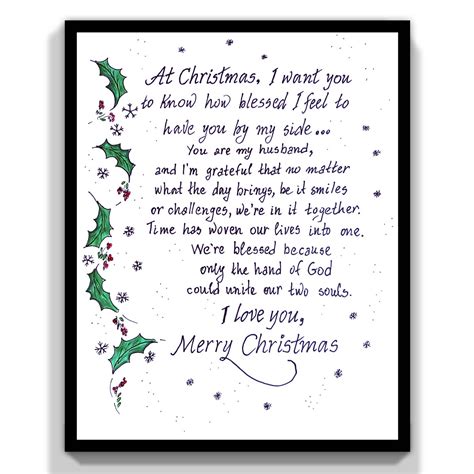 Christmas Love Message Card for Husband. to My Husband Christmas ...