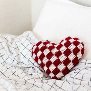 Crochet Checkered Heart Plushie Pattern DIGITAL FILE - Etsy