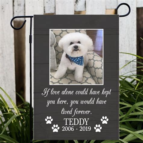 Personalized Pet Photo Memorial Garden Flag Any Message or | Etsy