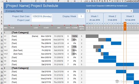 Gantt Chart Template for Excel - ExcelBaby