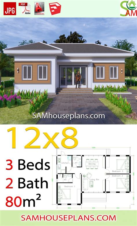 House Plans X With Bedrooms Gable Roof Sam House Plans