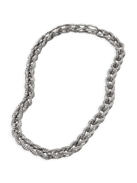 John Hardy Classic Chain Asli Link Necklace Silver Editorialist