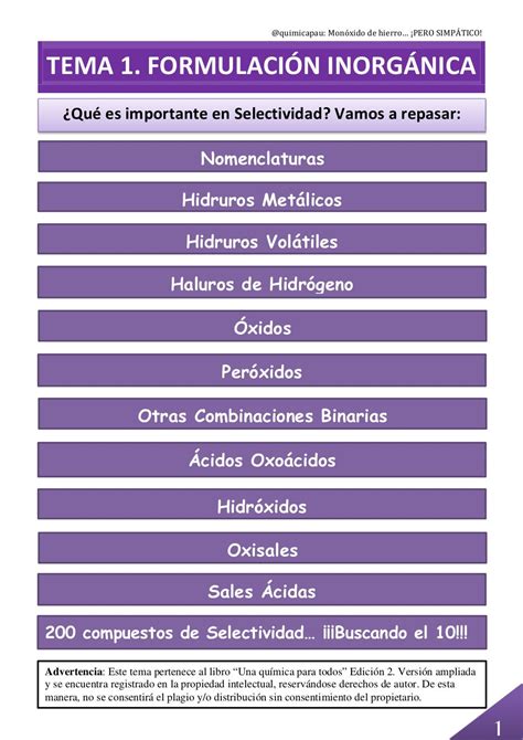 Tema 1 Formulación Inorgánica