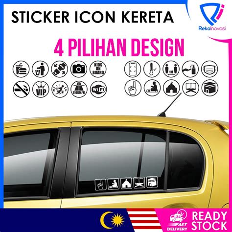 Car Sticker Icon Side Windows Myvi Axia Iriz Saga Wira X50 X70 Stiker