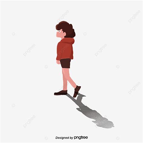 Girl Shadow Hd Transparent, Cartoon Style Summer Girl Shadow, Element ...