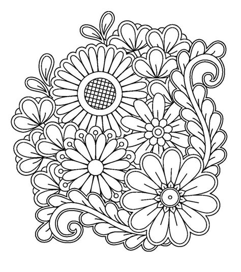 Desenho De Zentangle Flor Para Colorir Tudodesenhos Porn Sex Picture