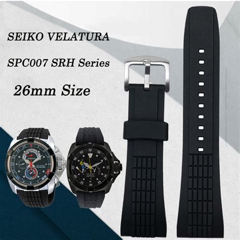 Silicone Watch Strap Replacement For Seiko Velatura Srh Series Spc