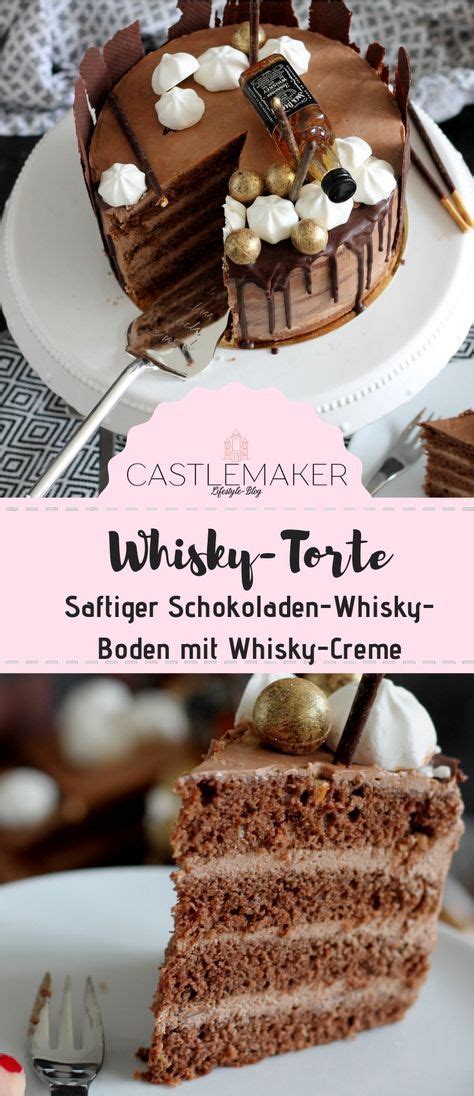 REZEPT für saftige Schokoladen Whisky Torte semi naked cake mit Drip