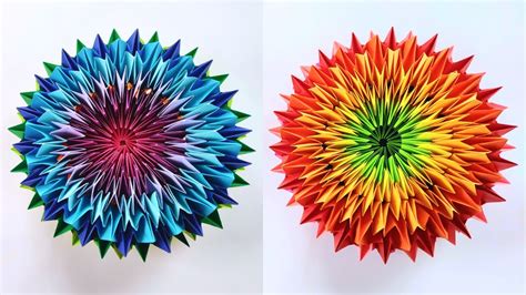 Origami LARGE FIREWORKS | How to make a paper fireworks - YouTube