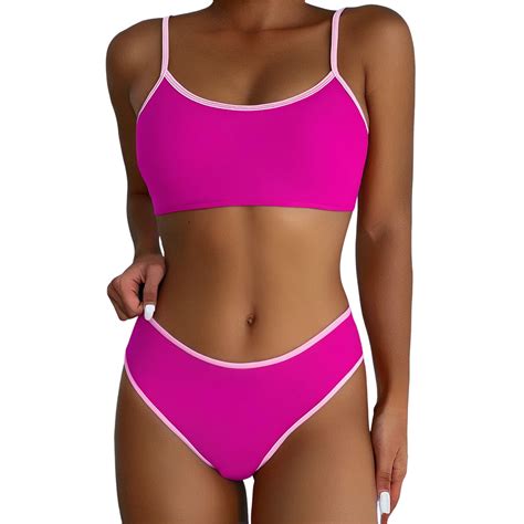 Hwmodou Bikini Sets For Women Piece Print Sexy Set Bra And Thong Bathing Suit Beach Seaside