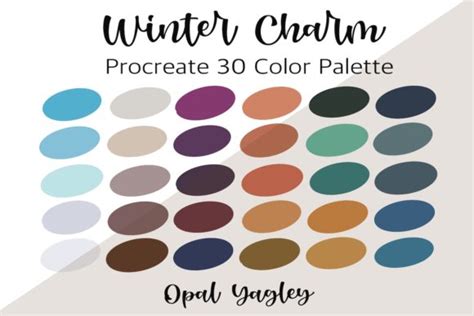 Winter Charm Procreate Color Palette Graphic By Opal Yagley Creative