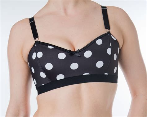 041 Revival Lingerie Polka Dot Non Wired Vintage Style Bra Red Or Black