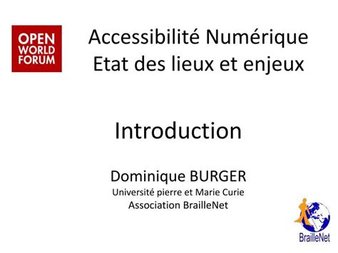 Ppt Accessibilit Num Rique Etat Des Lieux Et Enjeux Powerpoint