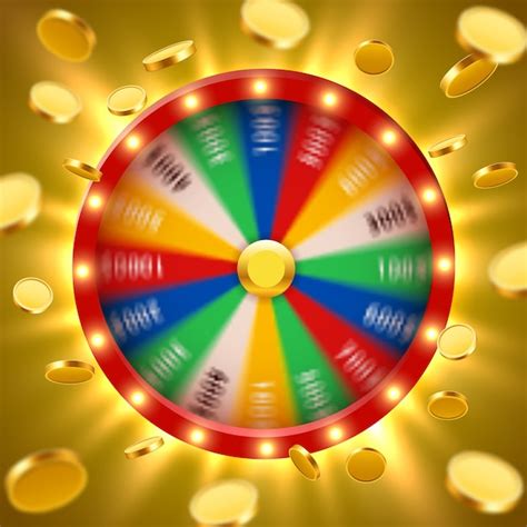 Premium Photo Realistic 3d Spinning Fortune Wheel With Flying Golden