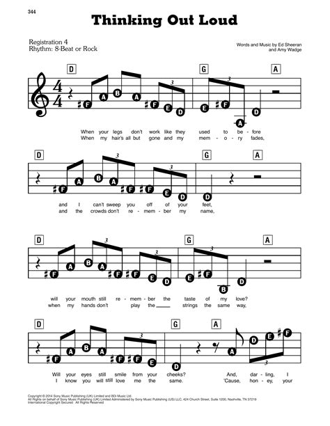 Thinking Out Loud Violin Sheet Music