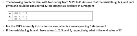 Solved The Following Problems Deal With Translating From Chegg