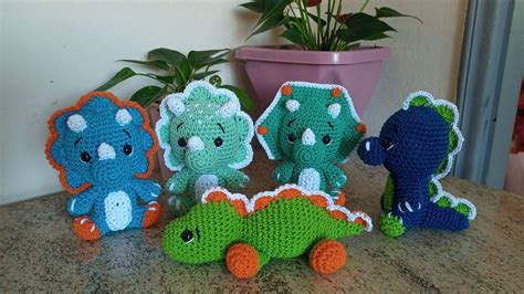 Kit Dinossauros Em Amigurumi Bichinhos De Croch R