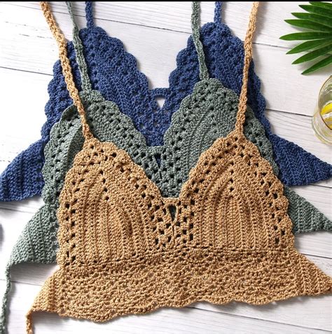 Crochet Bikini Handmade Bikini Sexy Mesh Swimsuit Cover For Nipples BOHO Beach Bra Top Etsy