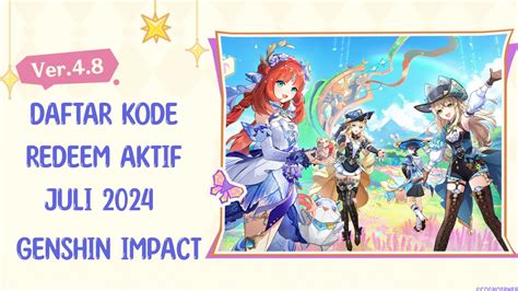 Daftar Kode Redeem Aktif Bulan Juli Genshin Impact Ver Genshin