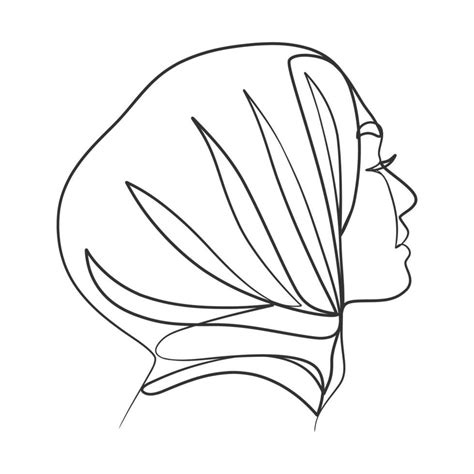 continuous  drawing  hijab girl   artofit