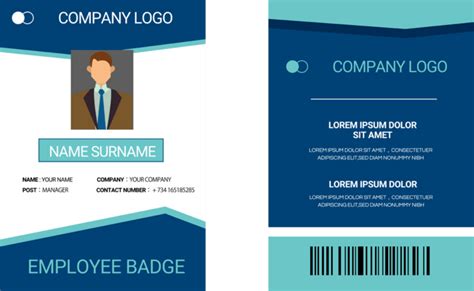 ID Card Badge Information Template | PSD Free Download - Pikbest