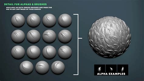 Stylized Fur Alphas Brushes Flippednormals