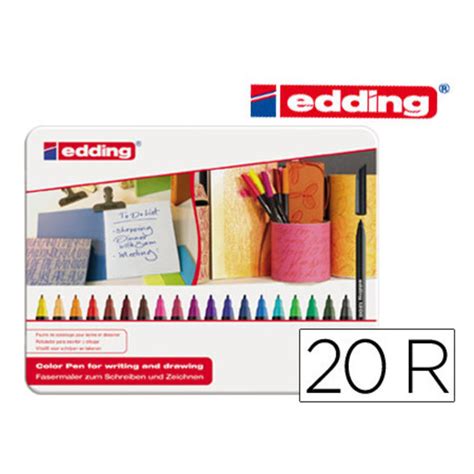 Compra Rotulador Edding Punta Fibra Caja De Colores Surtidos