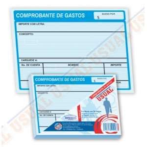 COMPROBANTE DE GASTOS RECIBOS Usual Formas Administrativas Y