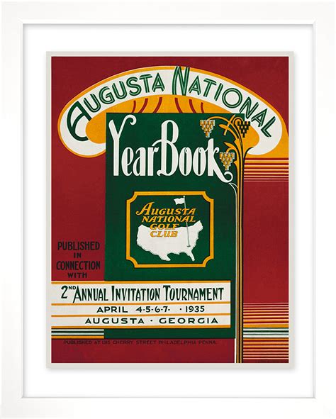 Masters Shop Framed 1935 Invitational Poster Vintage Style Print 11x14