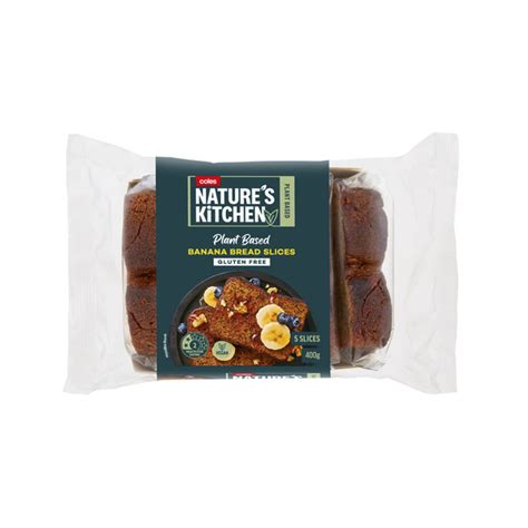 Buy Coles Natures Kitchen Banana Bread Slices 5 Pack 400g Coles