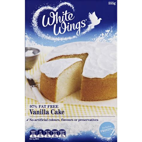 White Wings Cake Mix 97 Fat Free Vanilla Cake 555g Woolworths