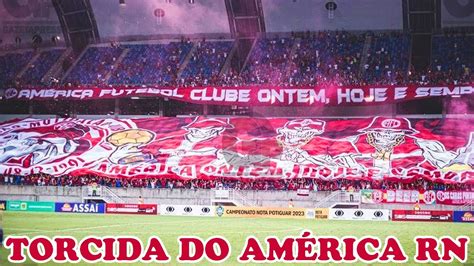 Show Torcida Do Am Rica Rn Faz Um Belo Bandeir O Na Arena Das Dunas