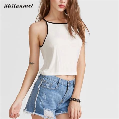 2017 Summer Style Women Tops Sexy Tank Top Off Shoulder Tank Top White