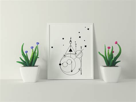 Leo Svgjpeg Zodiac Sign Minimalist Tattoo Constellation Printable