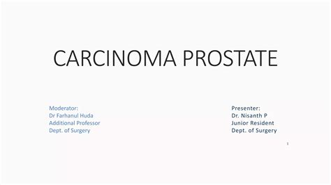 Carcinoma Prostate Ppt