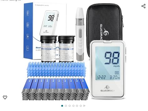 Blood Glucose Monitor Kit with 100 Blood Sugar Test Strips & Lancets ...