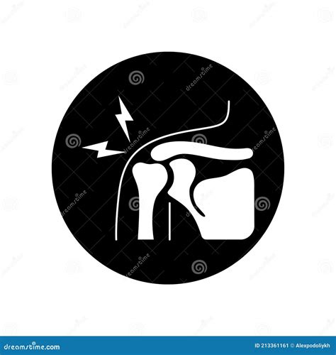 Hombro Artritis Negro Glifo Icono Articulaci N Inflamatoria Signo