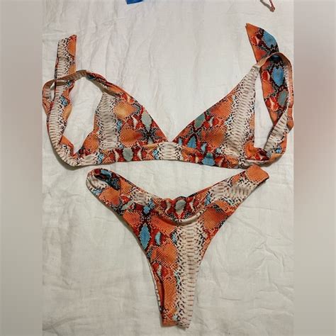 SHEIN Swim Snakeskin Bikini Poshmark