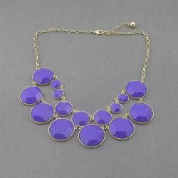 Purple Bubble Statement Necklace Holiday Party Birthday Bridesmaid Gift